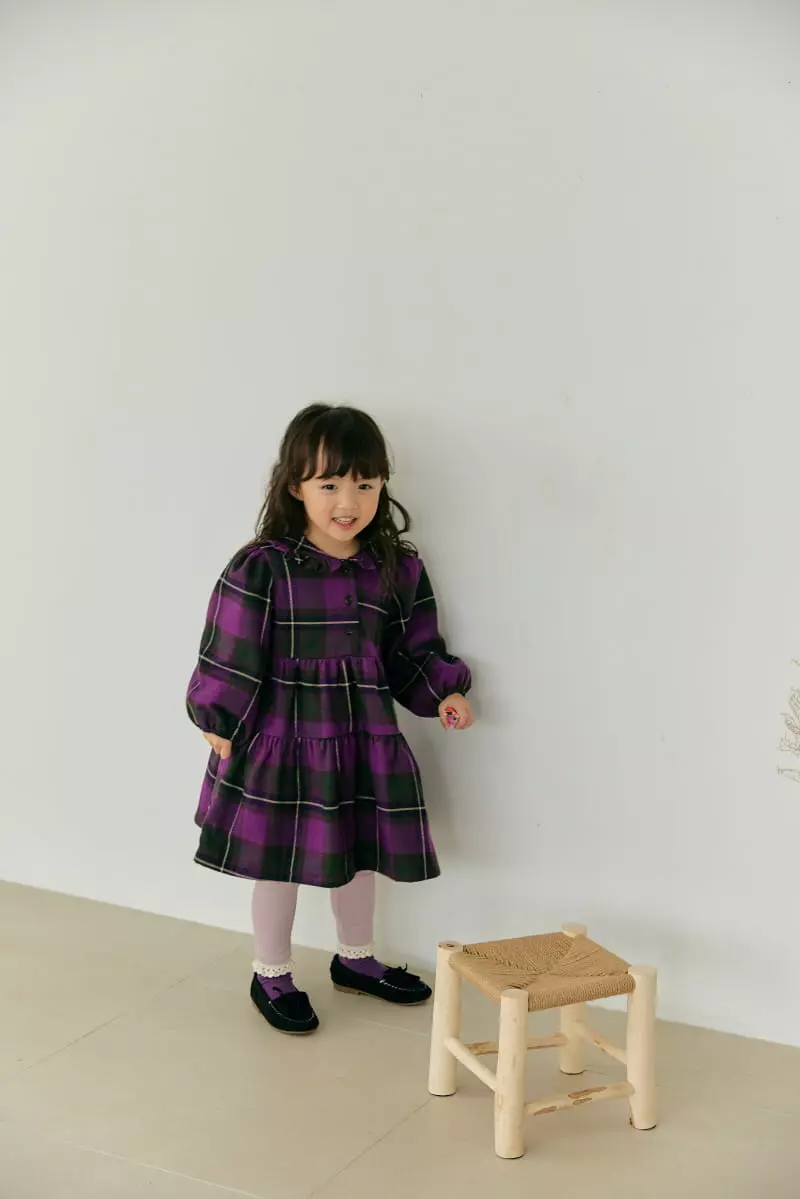 Orange Mom - Korean Children Fashion - #childrensboutique - Check Bonding One-piece - 3