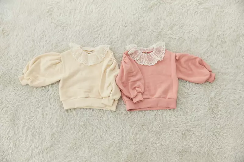 Orange Mom - Korean Children Fashion - #childrensboutique - Lace Sweatshirt - 10