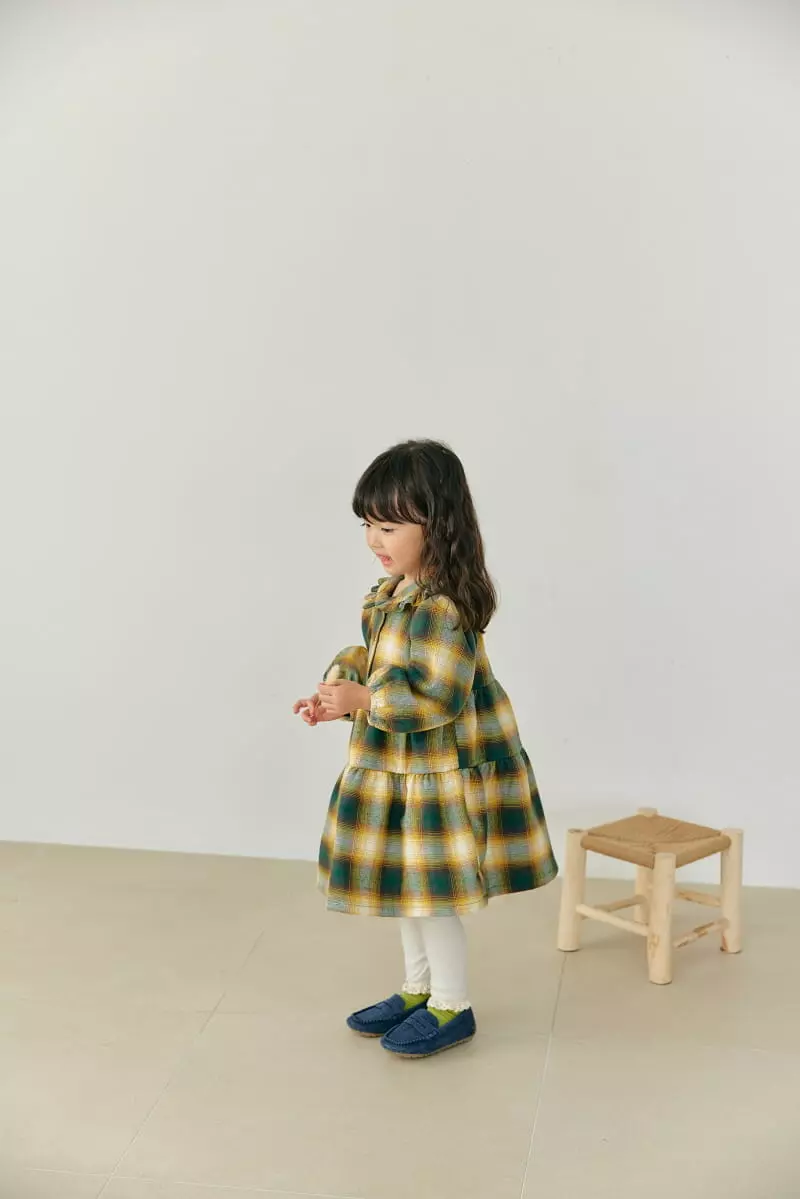 Orange Mom - Korean Children Fashion - #childrensboutique - Check Bonding One-piece - 4