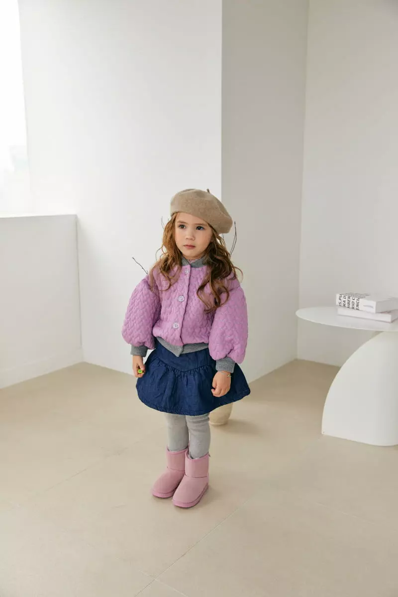 Orange Mom - Korean Children Fashion - #designkidswear - Heart Cardigan - 2
