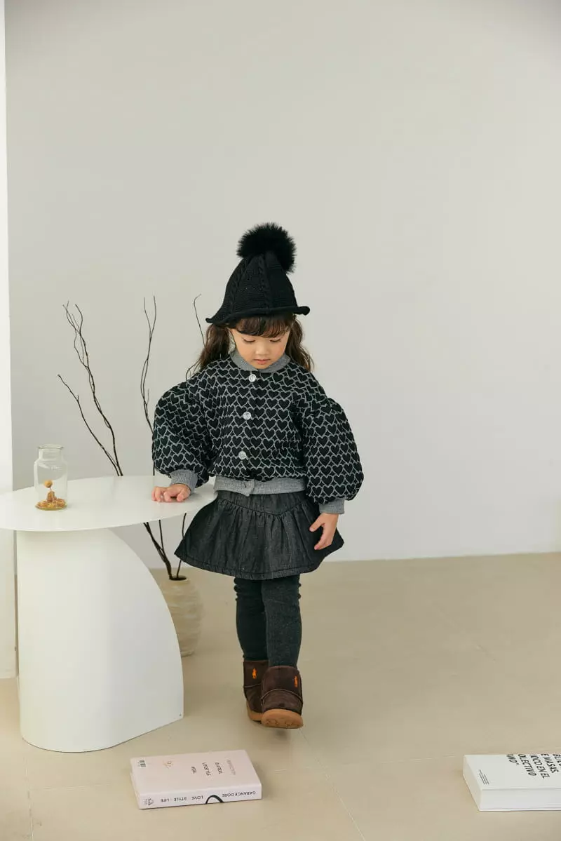 Orange Mom - Korean Children Fashion - #discoveringself - Heart Cardigan - 3
