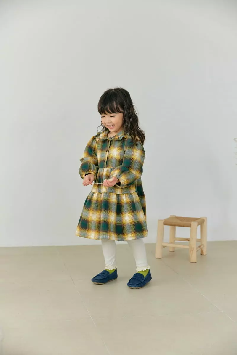 Orange Mom - Korean Children Fashion - #fashionkids - Check Bonding One-piece - 6