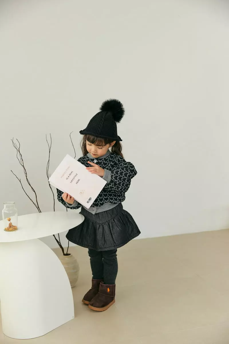 Orange Mom - Korean Children Fashion - #discoveringself - Heart Cardigan - 4