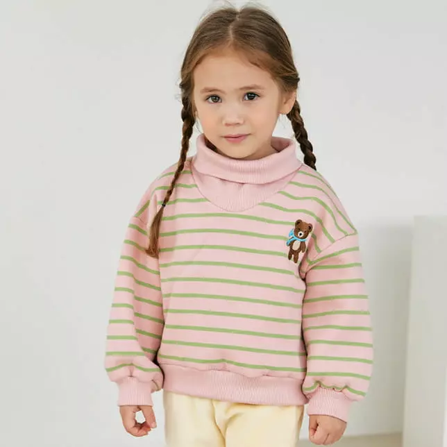 Orange Mom - Korean Children Fashion - #fashionkids - Stripes Sweatshirt
