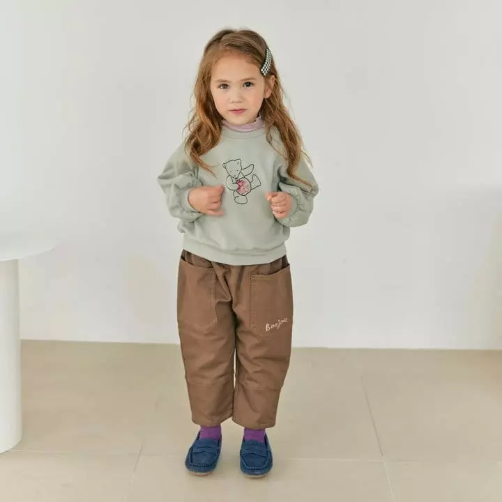 Orange Mom - Korean Children Fashion - #fashionkids - Apple Bear Tee - 3