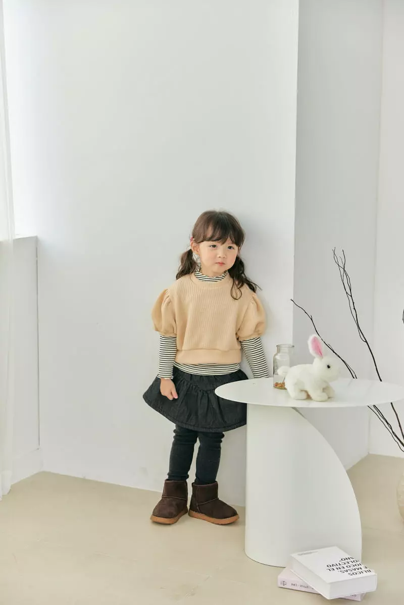 Orange Mom - Korean Children Fashion - #kidsshorts - Knit Vest - 3