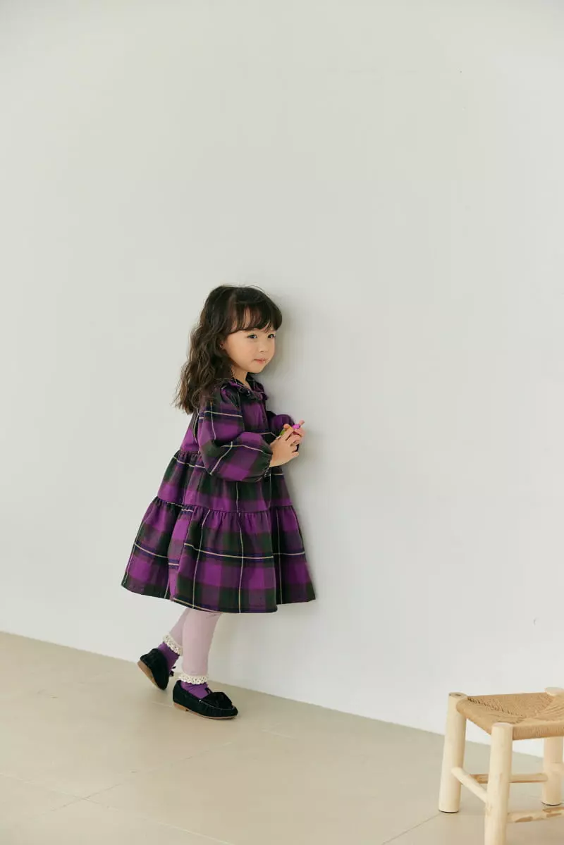 Orange Mom - Korean Children Fashion - #kidsstore - Check Bonding One-piece - 8