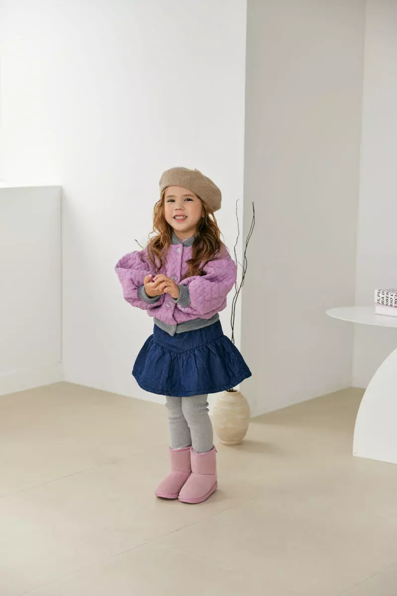 Orange Mom - Korean Children Fashion - #kidsstore - Heart Cardigan - 6