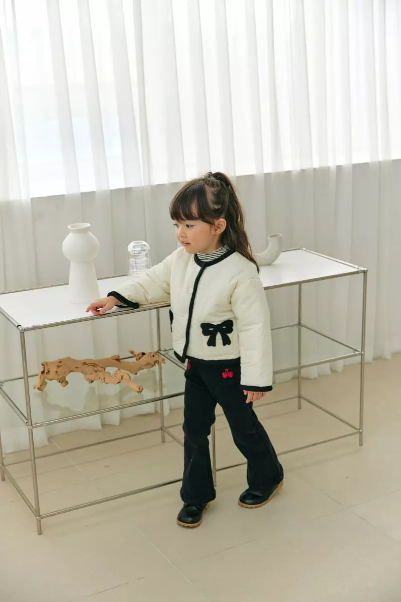 Orange Mom - Korean Children Fashion - #kidsstore - Ribbon Jacket - 5