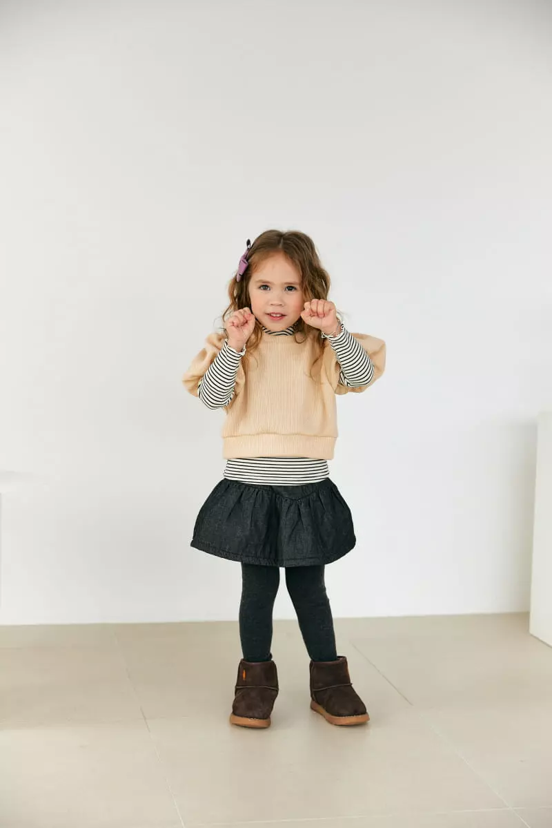 Orange Mom - Korean Children Fashion - #kidsshorts - Knit Vest - 4