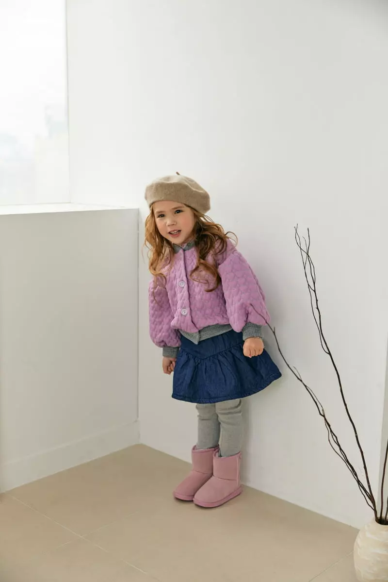 Orange Mom - Korean Children Fashion - #kidzfashiontrend - Heart Cardigan - 7
