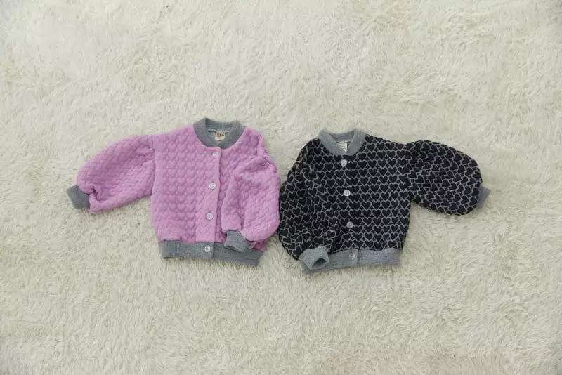 Orange Mom - Korean Children Fashion - #littlefashionista - Heart Cardigan - 9