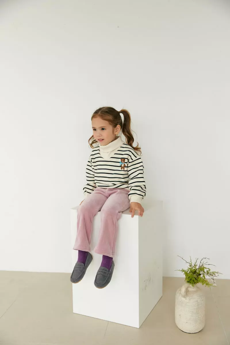 Orange Mom - Korean Children Fashion - #littlefashionista - Stripes Sweatshirt - 6
