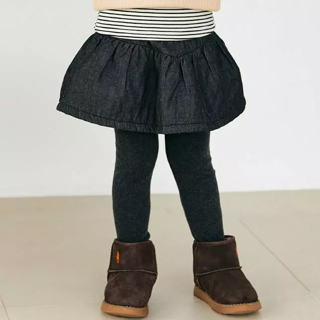 Orange Mom - Korean Children Fashion - #littlefashionista - Bondiing Denim Skirt Pants