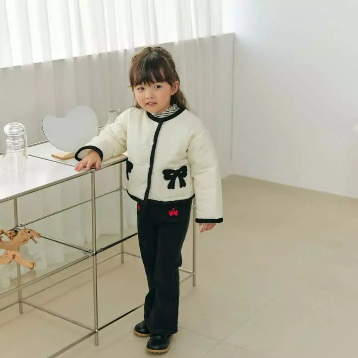 Orange Mom - Korean Children Fashion - #littlefashionista - Fleece Denim Span Pants  - 3