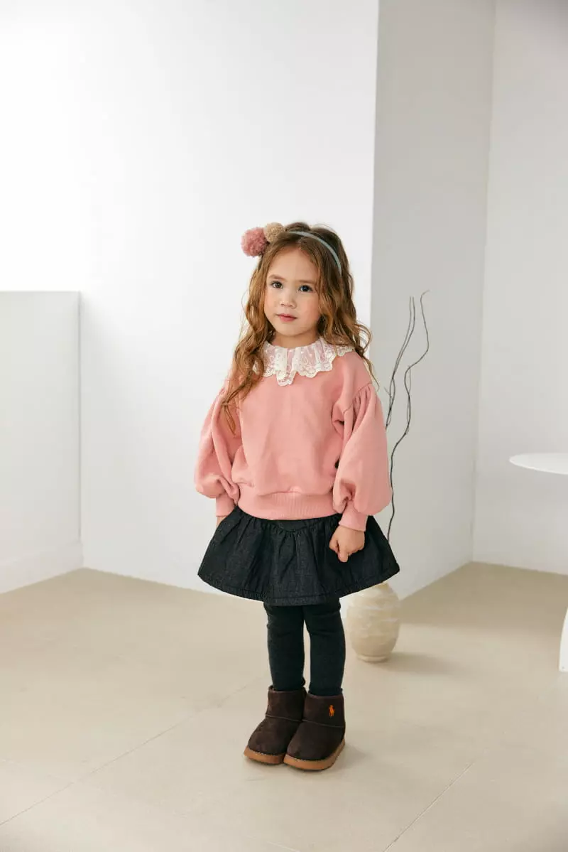 Orange Mom - Korean Children Fashion - #minifashionista - Bondiing Denim Skirt Pants - 3
