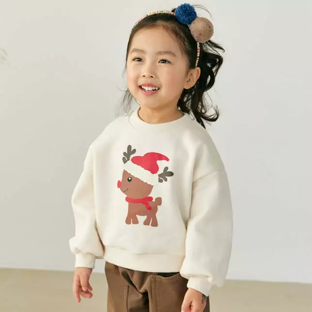Orange Mom - Korean Children Fashion - #prettylittlegirls - Rudolf Tee