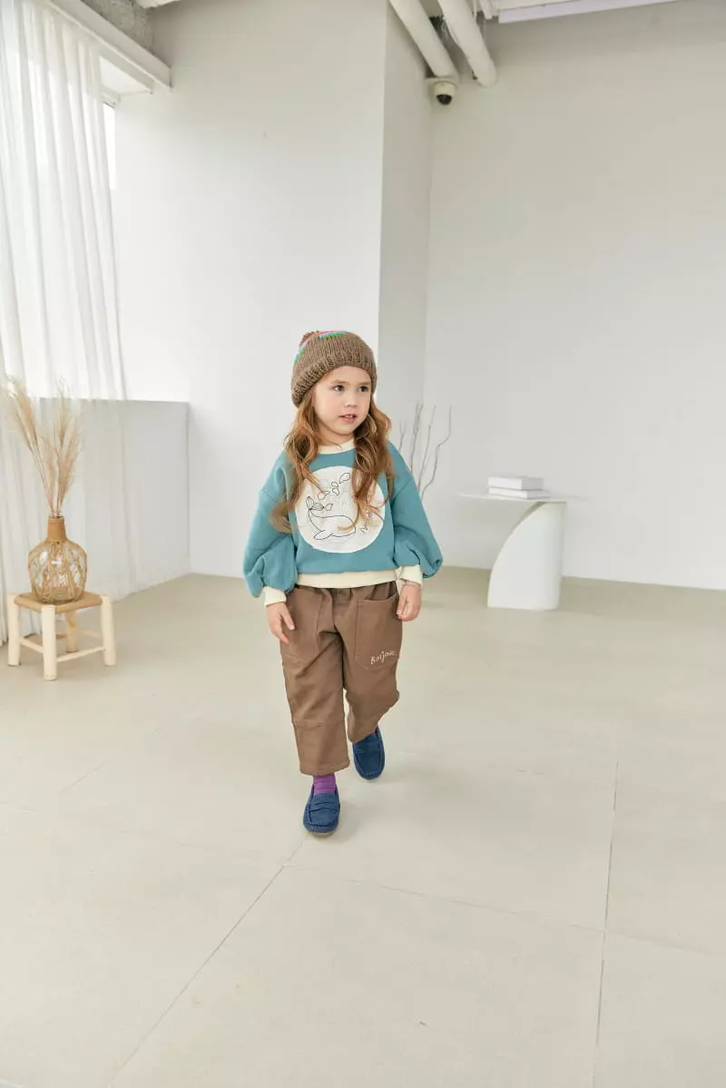 Orange Mom - Korean Children Fashion - #toddlerclothing - Whale Embrodiery Tee - 9