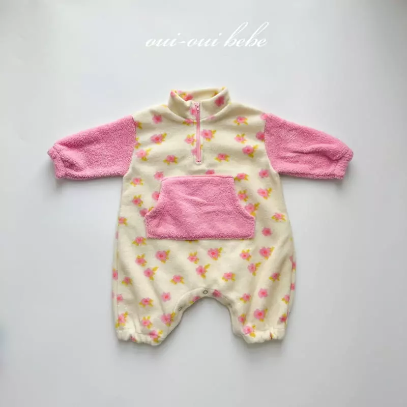 Oui Oui - Korean Baby Fashion - #babyboutique - Bebe Berry Anorak Bodysuit