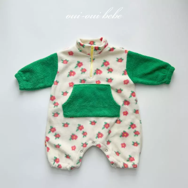 Oui Oui - Korean Baby Fashion - #babyfever - Bebe Berry Anorak Bodysuit - 5
