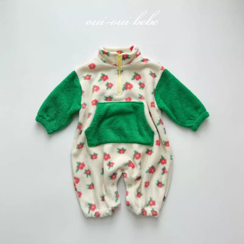 Oui Oui - Korean Baby Fashion - #babygirlfashion - Bebe Berry Anorak Bodysuit - 6