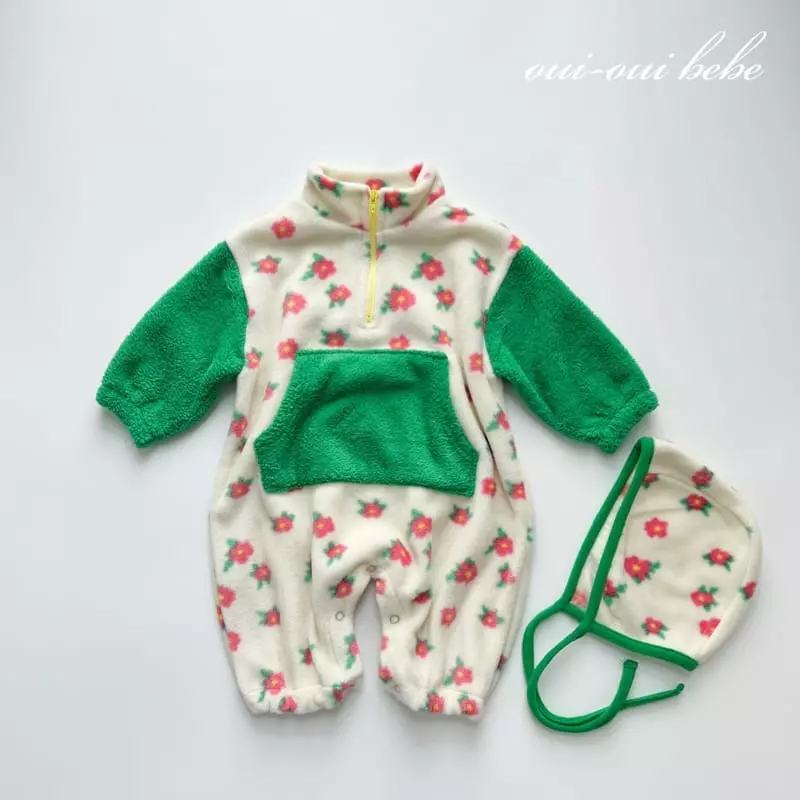 Oui Oui - Korean Baby Fashion - #babylifestyle - Bebe Berry Anorak Bodysuit - 7