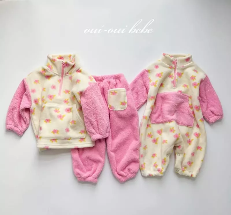 Oui Oui - Korean Baby Fashion - #babyoutfit - Bebe Berry Anorak Bodysuit - 10