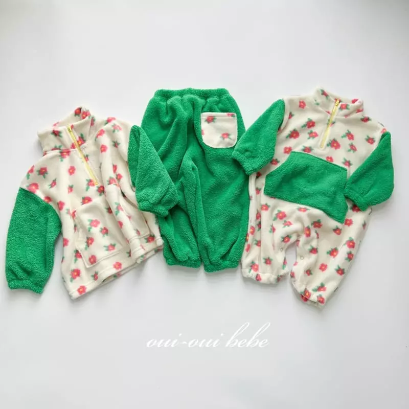 Oui Oui - Korean Baby Fashion - #babyoutfit - Bebe Berry Anorak Bodysuit - 11