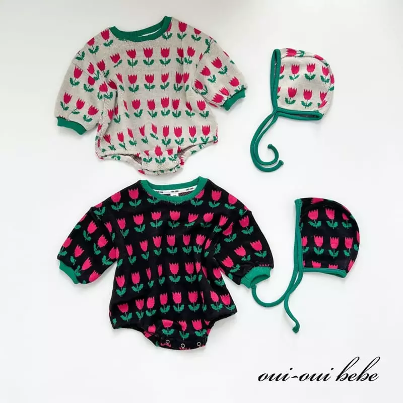 Oui Oui - Korean Baby Fashion - #babyoutfit - Bebe Tibet Bodysuit - 2