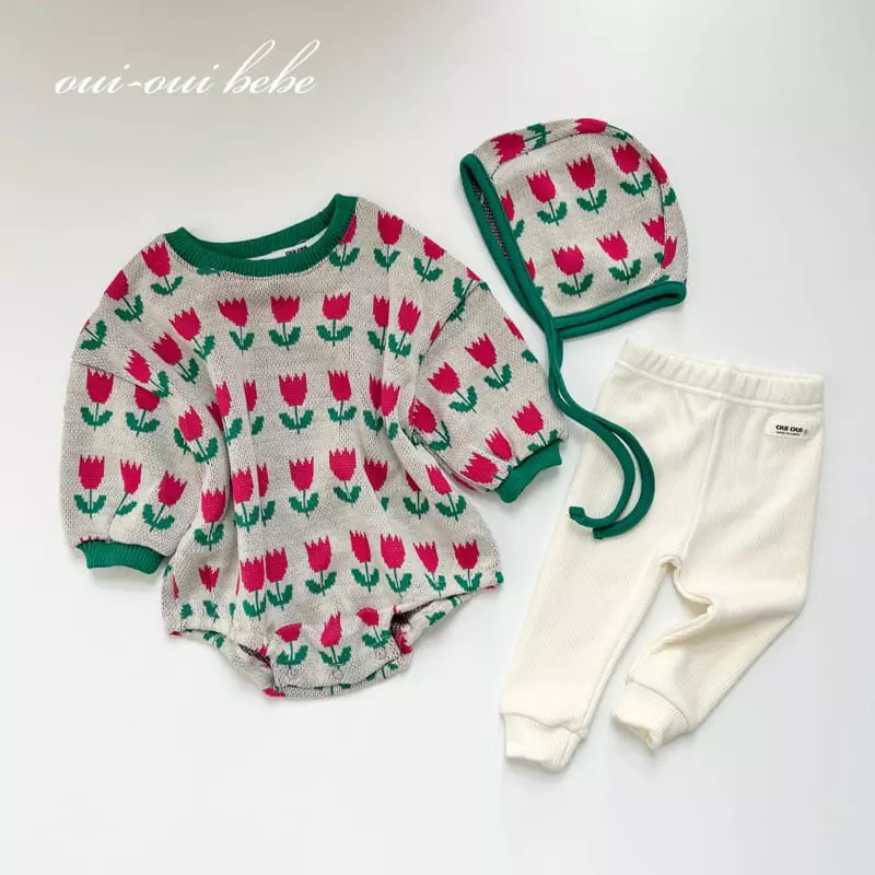 Oui Oui - Korean Baby Fashion - #babyoutfit - Bebe Tibet Bodysuit - 4