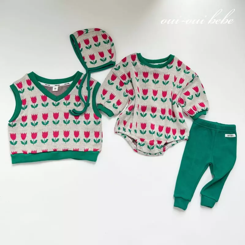 Oui Oui - Korean Baby Fashion - #onlinebabyboutique - Bebe Tibet Bodysuit - 5