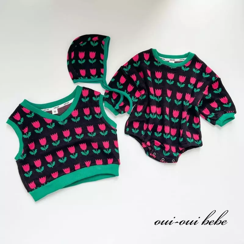 Oui Oui - Korean Baby Fashion - #onlinebabyshop - Bebe Tibet Bodysuit - 6