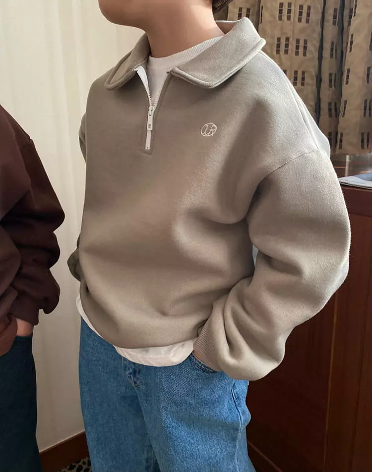 Our - Korean Children Fashion - #childofig - Collar Sweatshirt - 12