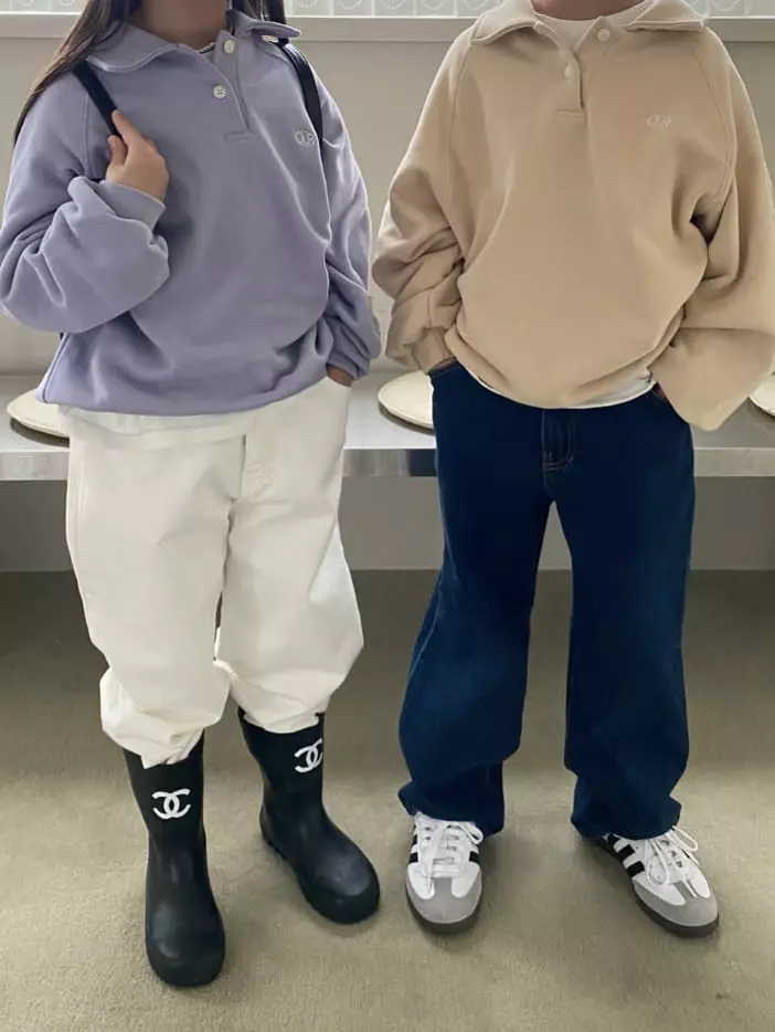 Our - Korean Children Fashion - #childofig - Button Collar Sweatshirt - 7