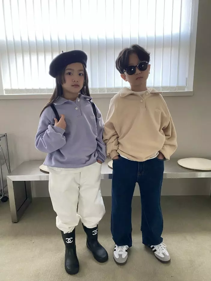Our - Korean Children Fashion - #childrensboutique - Button Collar Sweatshirt - 8