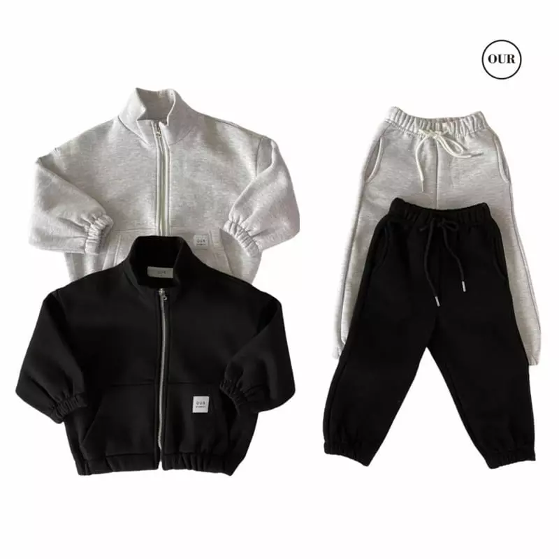 Our - Korean Children Fashion - #designkidswear - Clean Zip-up Set