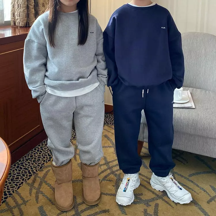 Our - Korean Children Fashion - #discoveringself - Fleece Day Set - 12