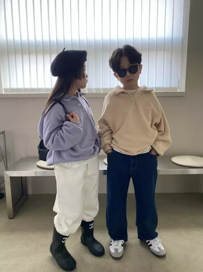 Our - Korean Children Fashion - #discoveringself - Button Collar Sweatshirt - 10