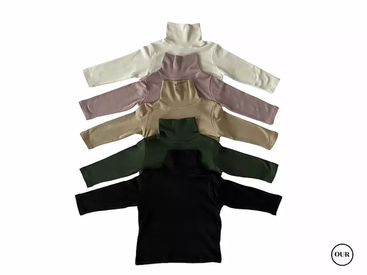 Our - Korean Children Fashion - #kidsshorts - Frim Turtleneck Tee - 10