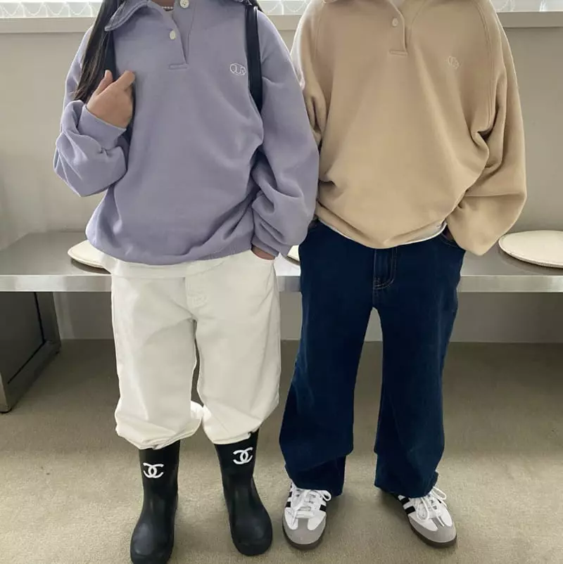 Our - Korean Children Fashion - #kidsshorts - Button Collar Sweatshirt - 12