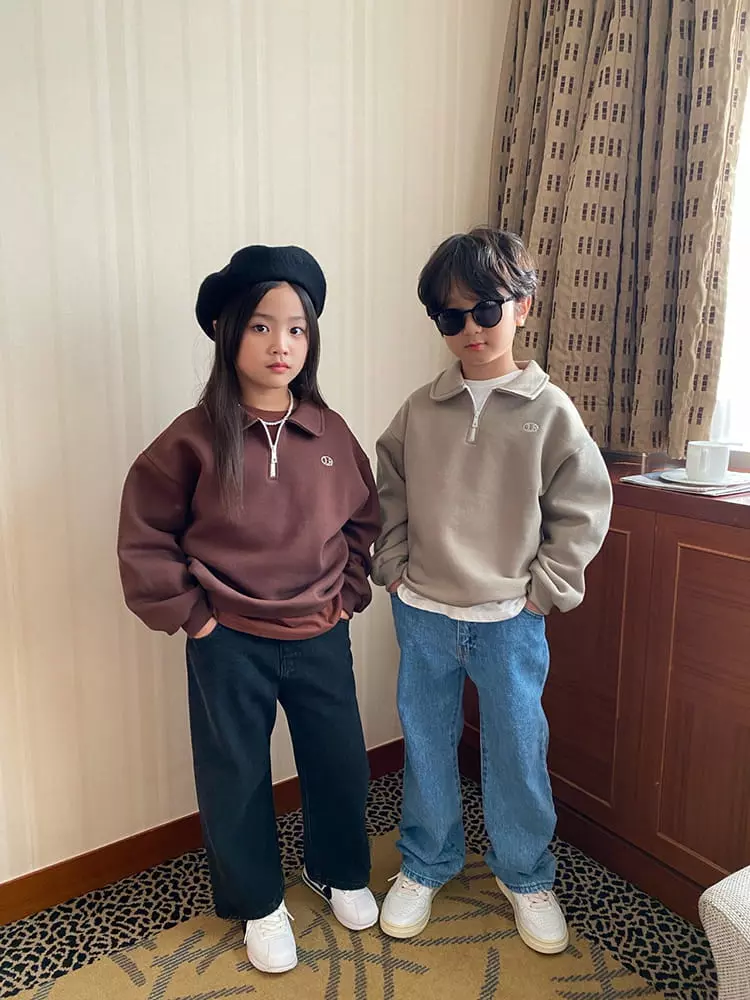 Our - Korean Children Fashion - #kidsstore - Collar Sweatshirt - 5