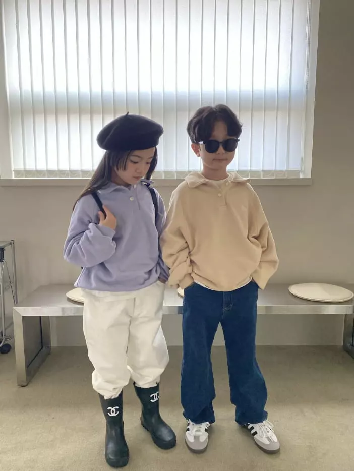 Our - Korean Children Fashion - #stylishchildhood - Button Collar Sweatshirt - 6