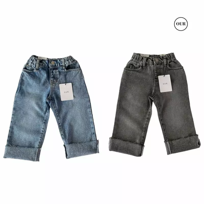 Our - Korean Children Fashion - #toddlerclothing - Find Roll-up Jeans