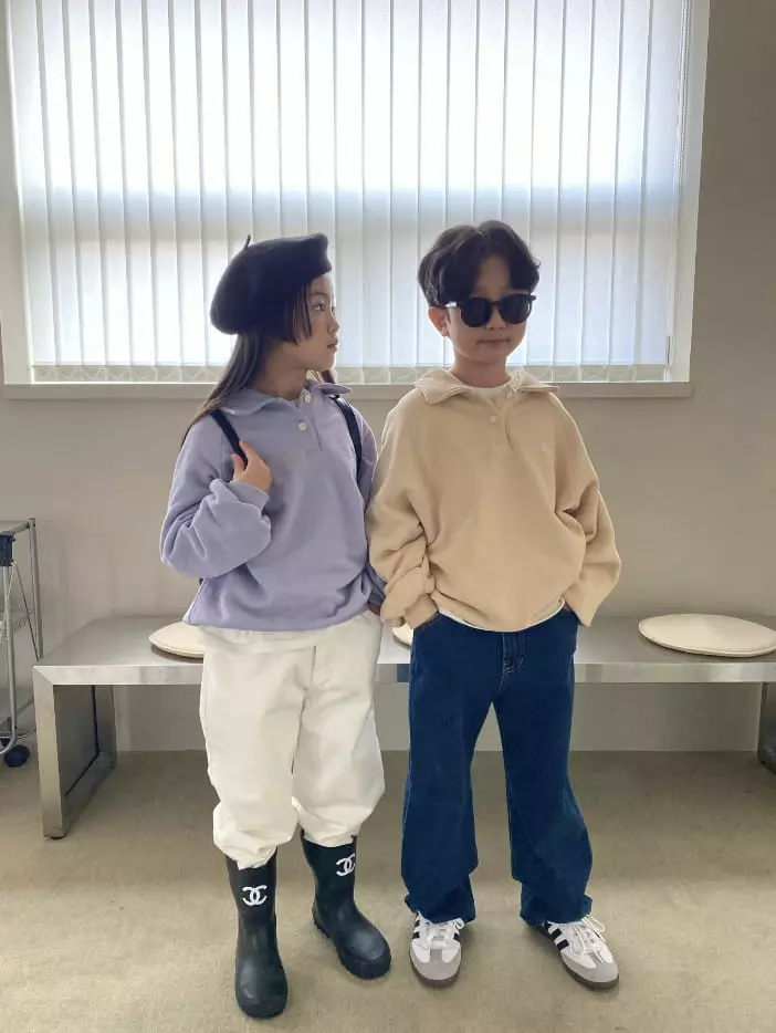 Our - Korean Children Fashion - #toddlerclothing - Button Collar Sweatshirt - 5
