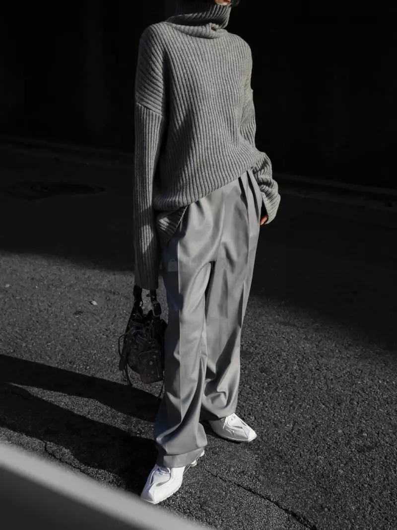 Paper Moon - Korean Women Fashion - #momslook - Turtleneck One-piece - 2