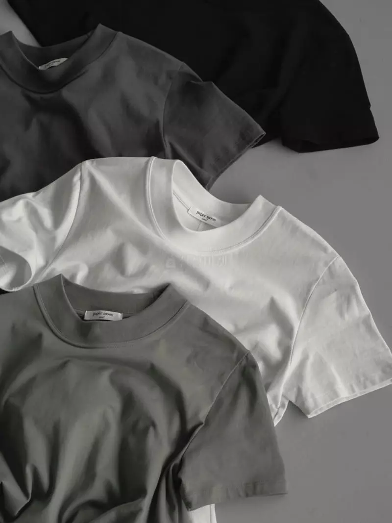 Paper Moon - Korean Women Fashion - #momslook - Crew Necj Tee