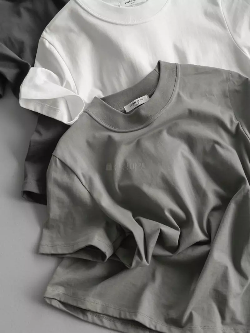 Paper Moon - Korean Women Fashion - #momslook - Crew Necj Tee - 3