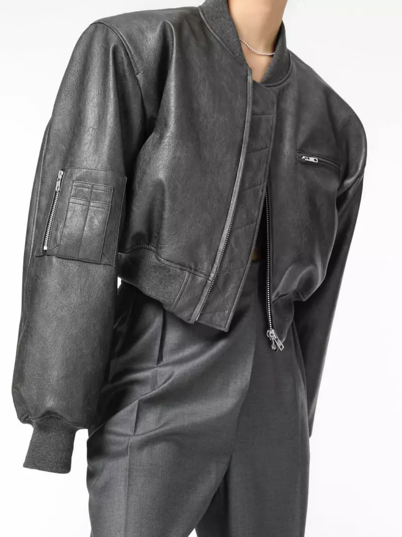 Paper Moon - Korean Women Fashion - #momslook - Crop Pull Up Jacket - 10