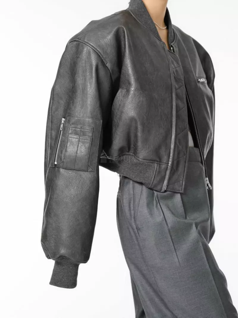 Paper Moon - Korean Women Fashion - #momslook - Crop Pull Up Jacket - 8