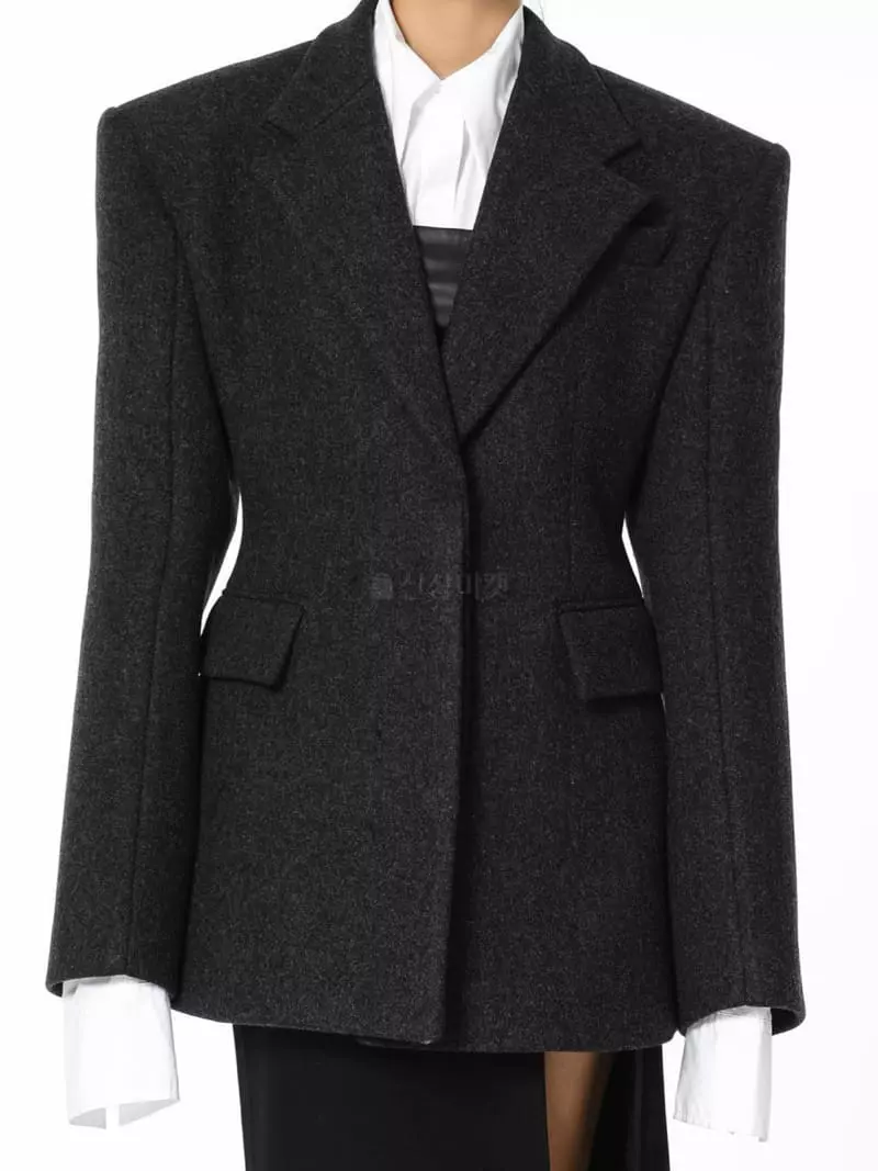 Paper Moon - Korean Women Fashion - #momslook - Padded Hackjet - 6